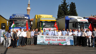 10 Mavi Marmara şehidi için Suriye'ye 10 tır yardım