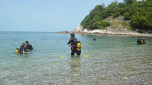 Arkeoloji öğrencilerine su altı dalış eğitimi