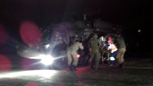 Askeri helikopter, hayati tehlikesi olan bebek için havalandı