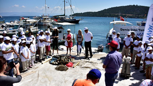 Bodrum'da deniz dibi temizliği