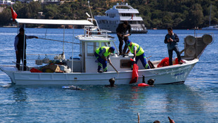 Bodrum'da deniz ve kıyı temizliği