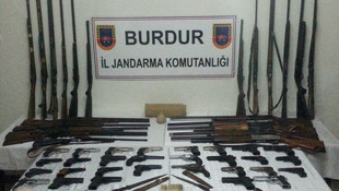 Burdurdaki silah kaçakçılığı operasyonunda 51 silah daha ele geçirildi