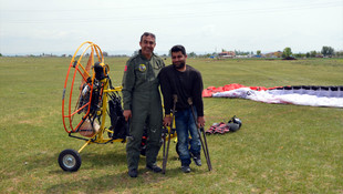 Engelli çocuğun uçma hayali gerçek oldu