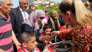 Engelli gençlerin askerlik sevinci