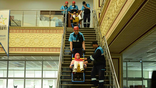 Engellilere deprem tatbikatı