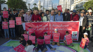 Fas'ta Halep'e destek gösterisi