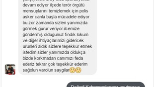 Hakkari'deki polislerden lokum ve fındık için teşekkür