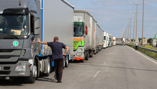 Kapıkule'de tır kuyruğu