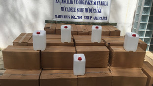 Marmaris'te bir ton etil alkol ele geçirildi