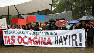 Muğla'da taş ocağına skeçli tepki