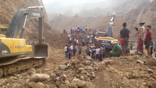 Myanmar'da yeşim taşı madeninde heyelan