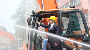 Rize'de eski adliye binası proje kapsamında yıkıldı