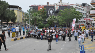 Soma şehitleri için yürüyüş