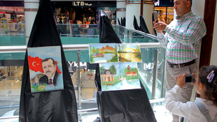 Suriyeli hat ustası ve ressam Elazığ'da sergi açtı