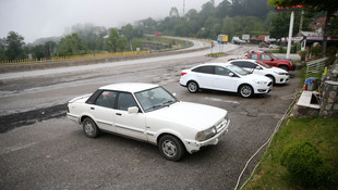 TEM Otoyolu'ndaki üstyapı çalışması