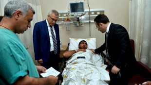 Terör saldırısında yaralananlara geçmiş olsun ziyareti