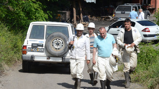 Zonguldak'taki maden işçilerinin maaş eylemi