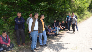 Zonguldak'taki maden işçilerinin maaş eylemi