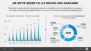 Ar-Ge'ye geçen yıl 6,2 milyar lira harcandı