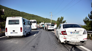Bodrum'da zincirleme trafik kazası: 5 yaralı