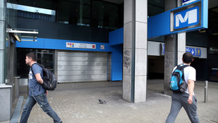 Brüksel'de ulaştırma sektörü çalışanları greve gitti