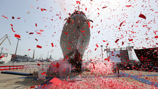 Burgazada Korveti'nin Denize İndirilmesi Töreni