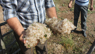 Çanakkale'de kuvvetli rüzgar ve dolu