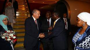 Cumhurbaşkanı Erdoğan Uganda'ya geldi