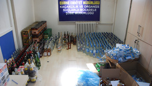 Edirne'de kaçak içki operasyonu