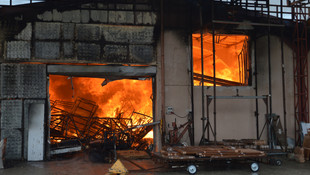 Kırklareli’de fabrika yangını
