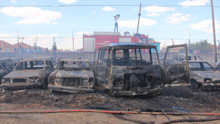 Konya'da otoparkta yangın
