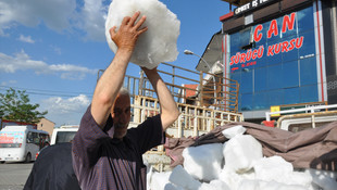 Ramazanda karla serinliyorlar