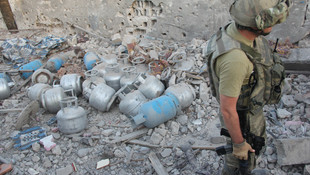 Streç filmlerle sarılmış mühimmat bulundu