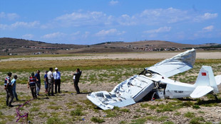 Ayvalık'ta eğitim uçağının düşmesi