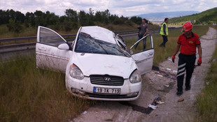 Bolu'da otomobil takla attı: 4 yaralı