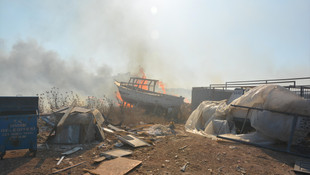 Didim sanayi sitesinde yangın