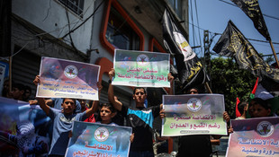 Gazze'de El-Halil'le dayanışma gösterisi