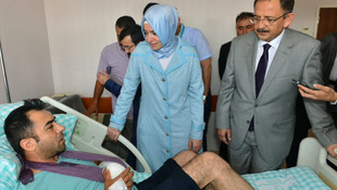 Kaya ve Özhaseki'nin yaralıları ziyareti