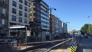 Sirkeci tramvay durağındaki şüpheli paket