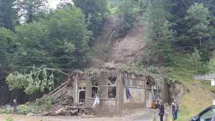 Trabzon'da sel ve heyelan