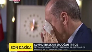 Erdoğan canlı yayında gözyaşlarını tutamadı!