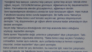 Belediye Başkanı'ndan vefat eden oğluna FETÖ özrü