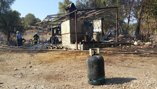 Bodrum'da iş yeri yangını