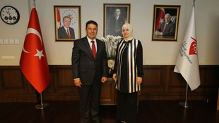 Kaya, KKTC Çalışma ve Sosyal Güvenlik Bakanı Saner ile görüştü