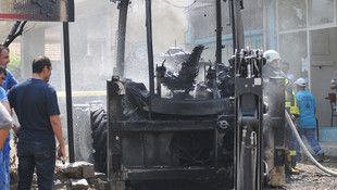 Manisa'da doğalgaz hattında yangın