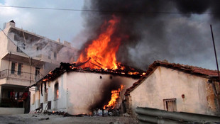 Muğla'da ev yangını