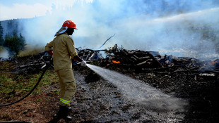Orman yangını tatbikatı gerçeğini aratmadı