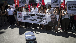 ABDnin Ankara Büyükelçiliği önünde protesto