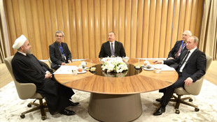 Putin, Ruhani, Aliyev Zirvesi