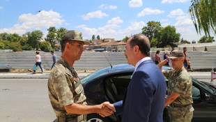 Göreve atanan Tuğgeneral Afgün, Belediye Başkanı Gürkan’ı ziyaret etti